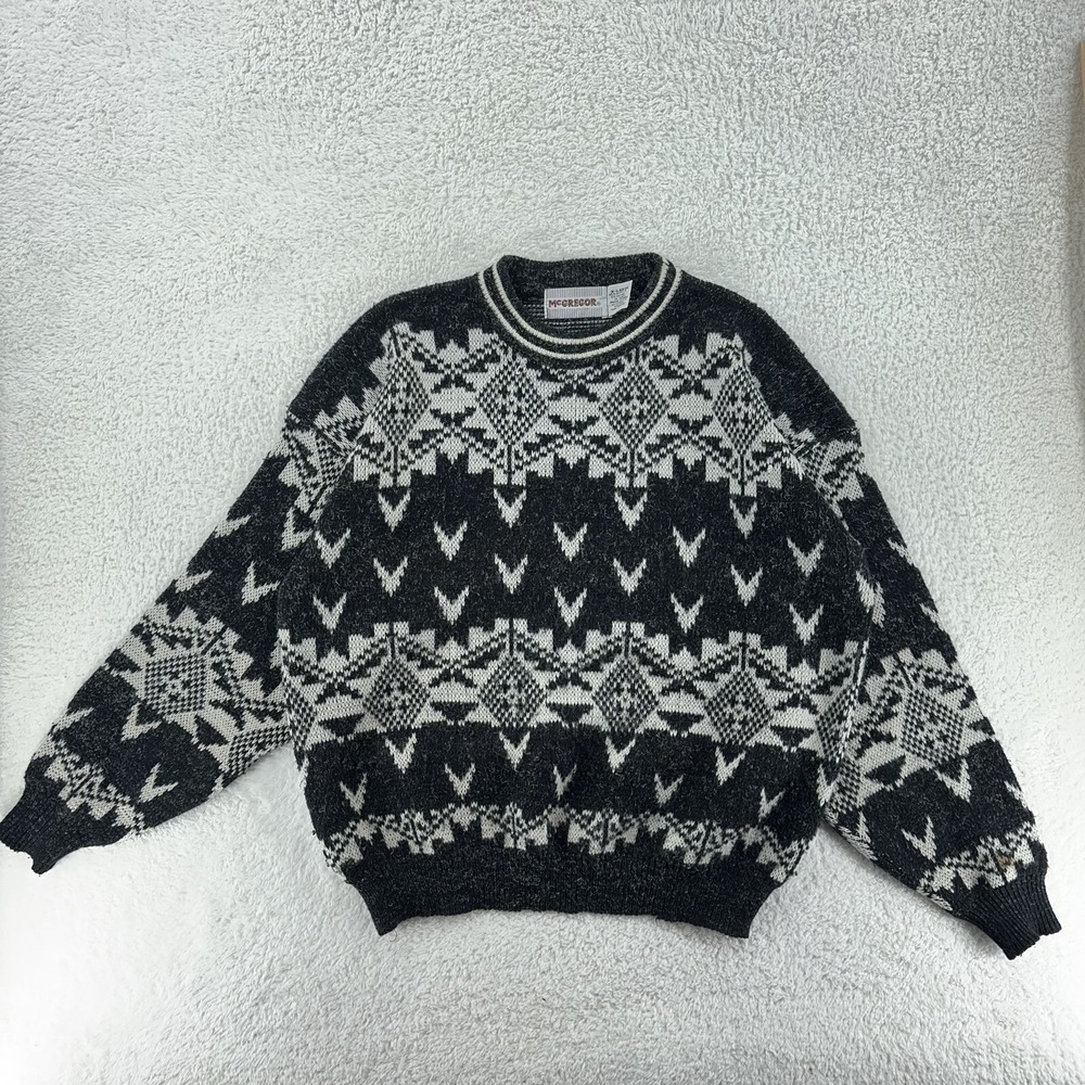 vintageβ MCGREGOR FAIR ISLE THICK KNIT SWEATER Fits like LARGE Cottagecore
